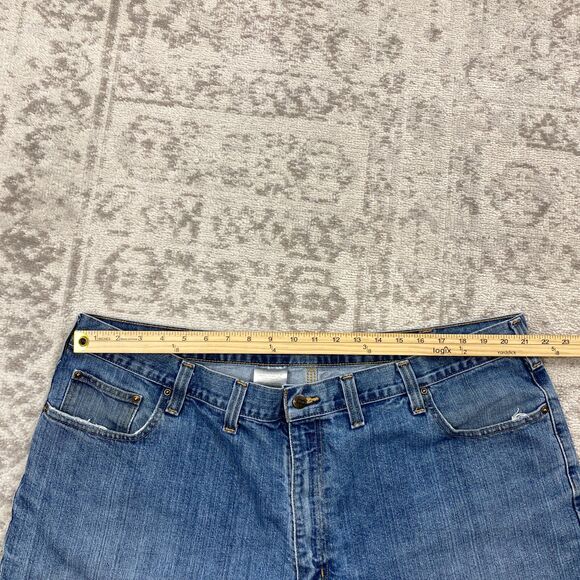 Carhartt Jeans Men's Relaxed Holter Medium Wash Denim Workwear Jeans Size 46x30 - Picture 4 of 7